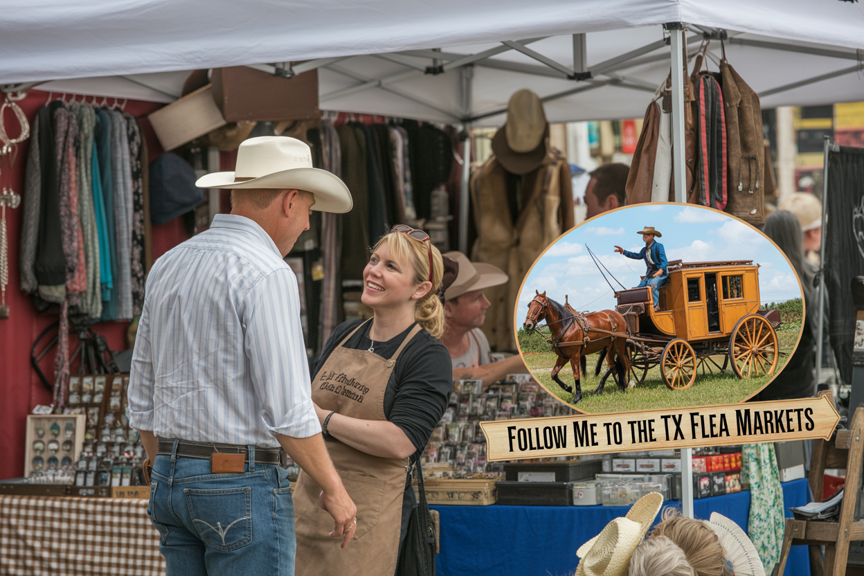 Shopping at flea market